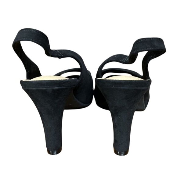 Dexflex Comfort Black Suede Slingback High Heel Shoes Size 7 - Picture 4 of 6